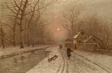 Evening Mood Over a Village Street